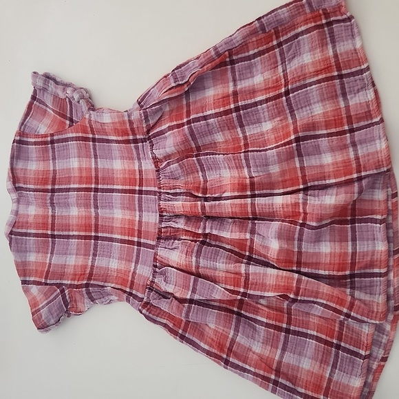 Cat And Jack Purple Plaid Dress Large 10 12 - Picture 2 of 7